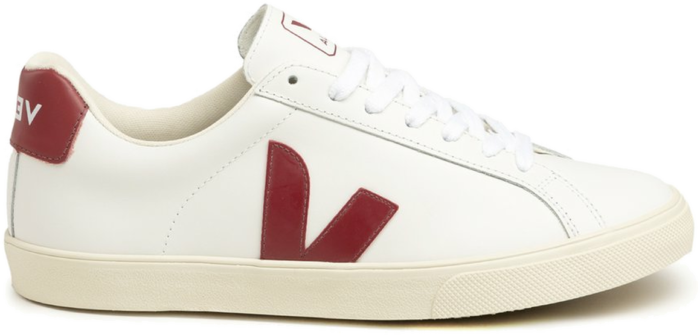 Veja Esplar Leather Extra White / Marsala EO022110B