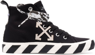 OFF-WHITE Vulcanised Mid Top Black White OMIA119F21FAB0011001