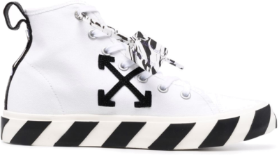 OFF-WHITE Vulcanised Mid Top White Black OMIA119F21FAB0010110