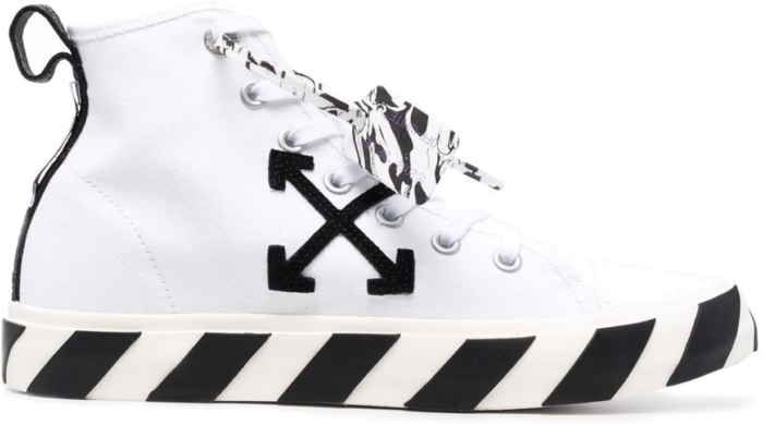 OFF-WHITE Vulcanised Mid Top White Black OMIA119F21FAB0010110