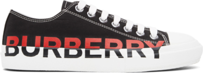 Burberry Logo Print Cotton Black Red White 8031401