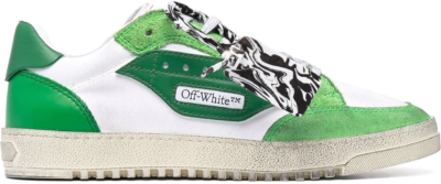 OFF-WHITE Vulcanized 5.0 Low Top White Green OMIA227F21FAB0010155