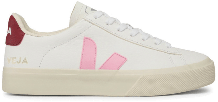 Veja Campo Chromefree-Footwear White / Pink / Burgundy CP051812