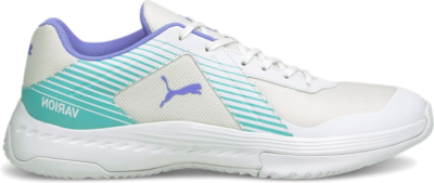 Women’s PUMA Varion Indoor Sports Shoe Sneakers, White/Elektro Aqua/Elektro Purple 106472_05
