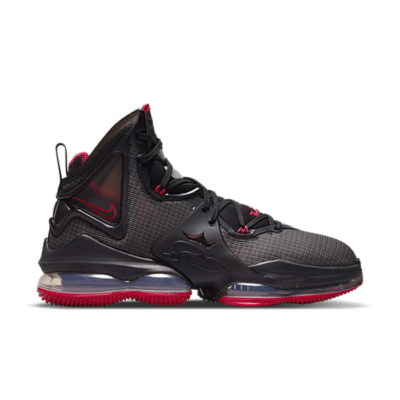 Nike LeBron 19 Black/Black-University Red black CZ0203-001