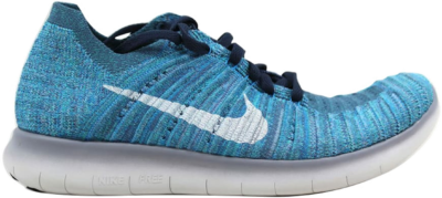 Nike Free RN Flyknit Ocean Fog/White-Blue Glow-Hyper Jade (W) 831070-404