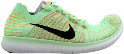 Nike Free RN Flyknit Vapor Green/Black-Bright Mango (W) 831070-301