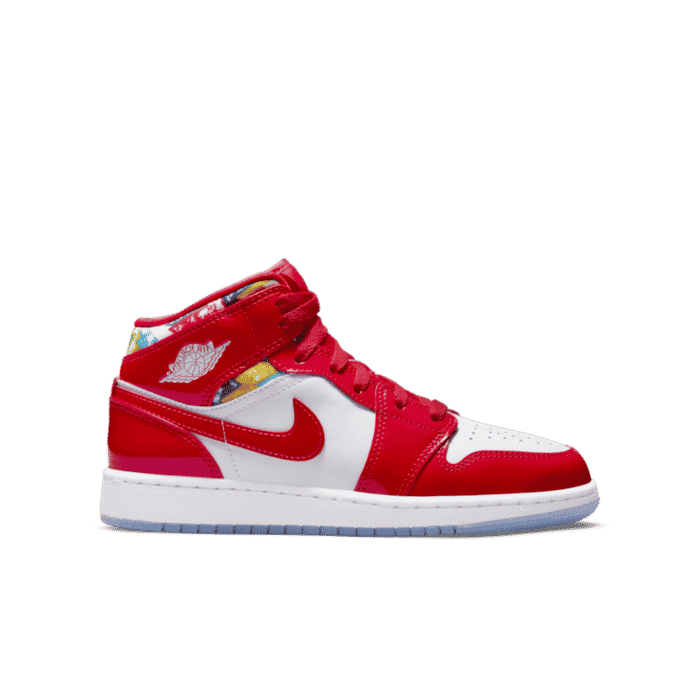Nike Air Jordan 1 Mid Barcelona Red Patent (GS) DC7248-600