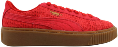 Puma Basket Platform Woven High Risk Red/Gold (W) 364847-01