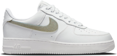 Nike Air Force 1 Low White Gold Glitter Swoosh (W) DH4407-101