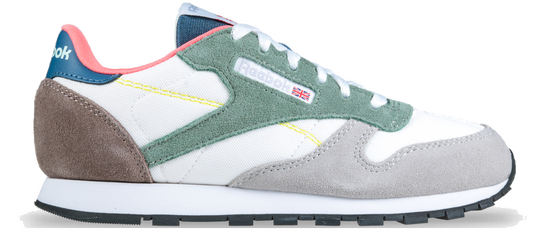 Reebok Classic Leather White Harmony Green Brave Blue GS FX2765