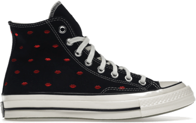 Converse Chuck Taylor All Star 70 Hi Embroidered Lips Black A01600C