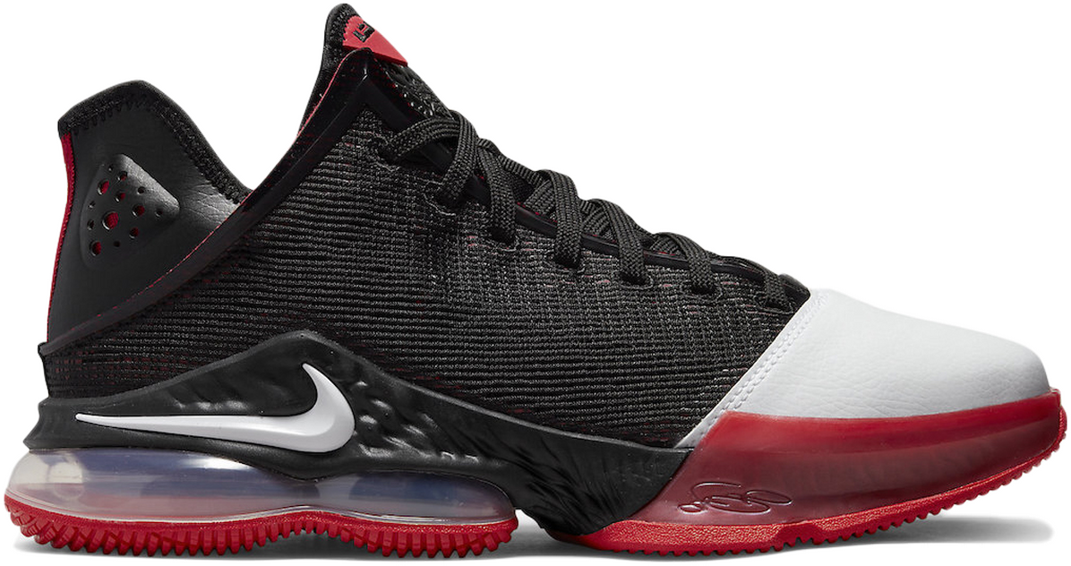 Nike Lebron 19 Low Black White University Red DH1270-001 | Zwart
