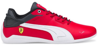 Women’s PUMA Scuderia Ferrari Drift Cat Delta Motorsport Shoe Sneakers, Red Rosso Corsa,White 306864_05