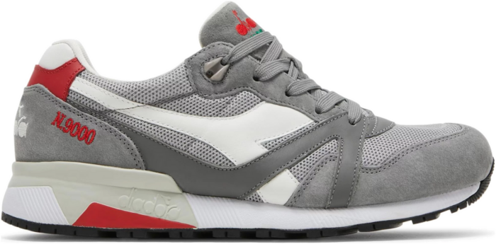 Diadora N9000 Made in Italy Storm Grey Red 501-177690-75069