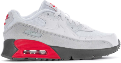 Nike Air Max 90 White Flat Pewter Red (PS) CD6867-116