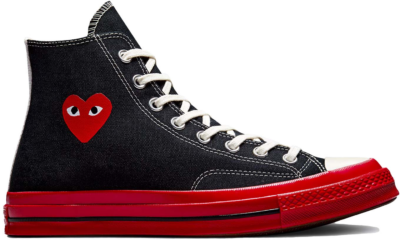 Converse Chuck Taylor All-Star 70 Hi Comme des Garcons PLAY Black Red Midsole A01793C
