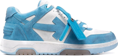 OFF-WHITE OOO Low Out Of Office Suede White Light Blue OMIA189S22LEA0080140