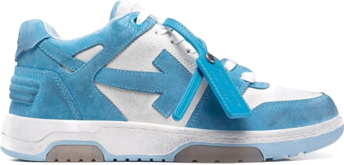 OFF-WHITE OOO Low Out Of Office Suede White Light Blue OMIA189S22LEA0080140