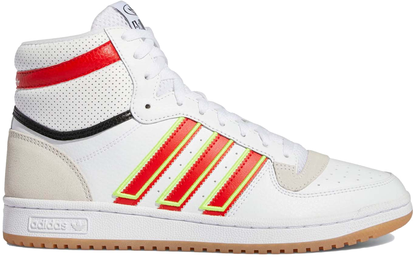 Adidas top ten store hi white blue red