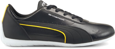 Men’s PUMA Porsche Legacy Neo Cat Motorsport Shoe Sneakers, Black/Lemon Chrome 307020_01