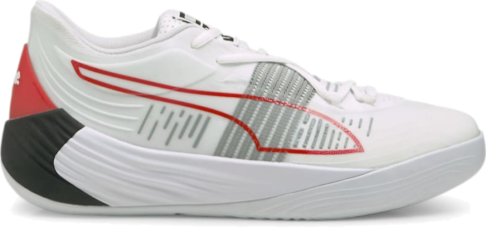 Women’s PUMA Fusion Nitro Basketball Shoe Sneakers, White/High Risk Red 195514_04