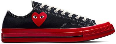 Converse Chuck Taylor All Star 70 Ox Comme des Garcons PLAY Black Red Midsole A01795C