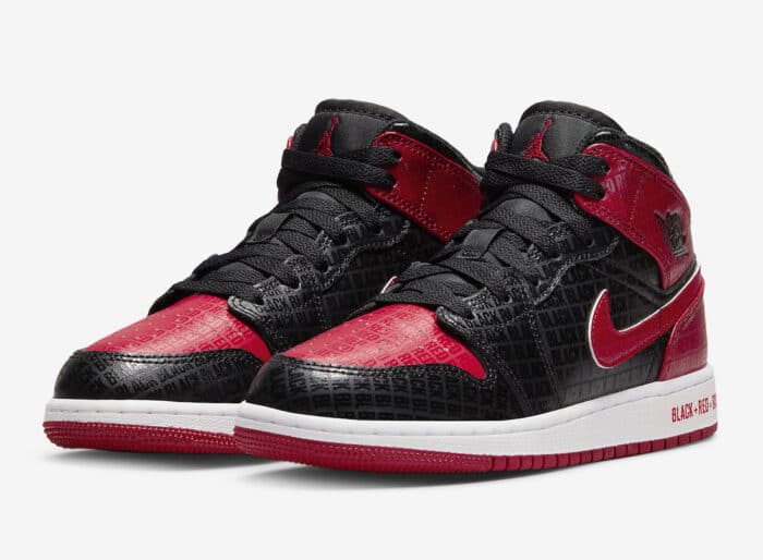 zwart met rode air jordan 1 mid