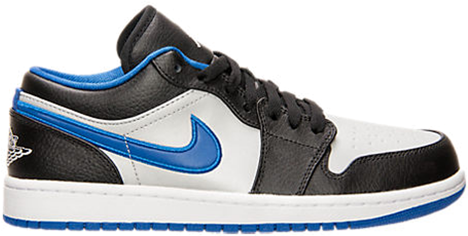 Jordan 1 Low Black Game Royal Metallic Platinum 553558-007 | Zwart