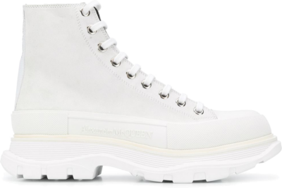 Alexander McQueen Tread Slick Boot Leather White White 627206WHBGN