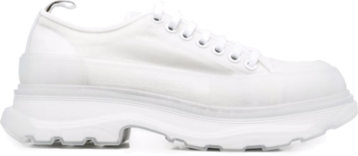 Alexander McQueen Tread Slick Low Lace Up White White Clear Sole 662672W4Q31