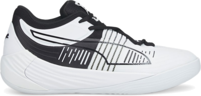 Women’s PUMA Fusion Nitro Basketball Shoe Sneakers, White/Black 376639_01