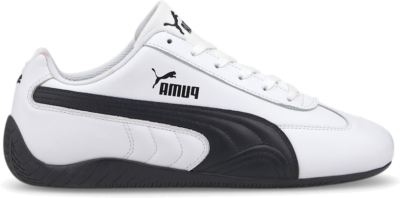 Women’s PUMA SpeedCat Shield Lth Driving Shoe Sneakers, White/Black White,Black 387054_01