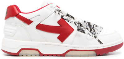 Off-White Off-White Out Of Office OOO Low Top White Red OMIA189R21LEA0010125