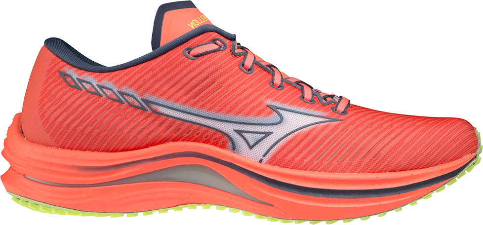 Mizuno Wave Rebellion Women Rood Zilver