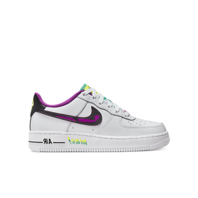 Nike Air Force 1 Low ’07 LV8 Just Do It! White Vivid Purple (GS) DX3933-100