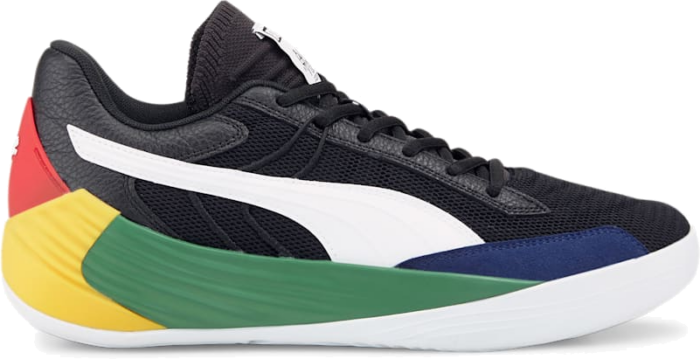 Men’s PUMA x Black Fives Fusion Nitro Basketball Shoe Sneakers, Black/Amazon Green Black,Amazon Green 195691_01