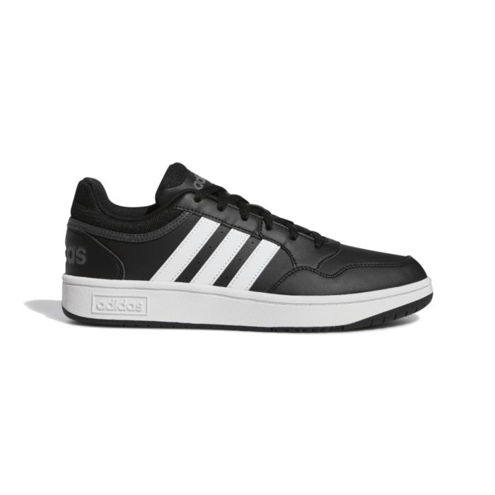 adidas Hoops 3.0 Low Black White Stripes GY5432