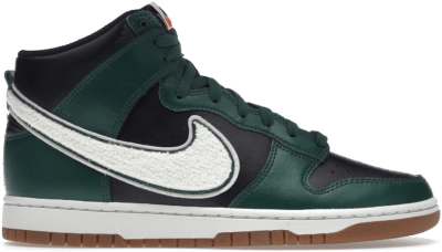 Nike Dunk High Chenille Swoosh Black Green DR8805-001
