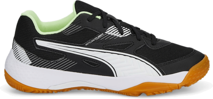 PUMA Solarflash II Indoor Sports Youth Sneakers, Black/White/Fizzy Light Black,White,Fizzy Light 106883_01