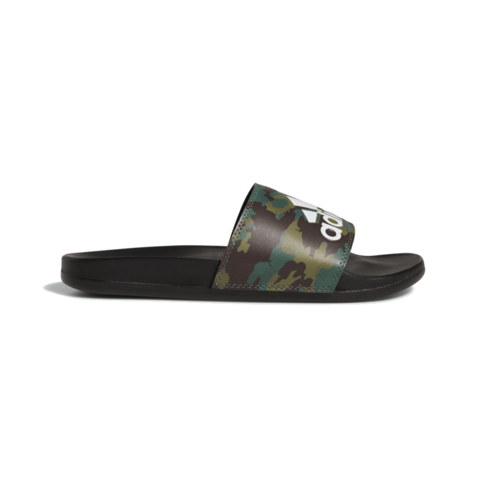 adidas Adilette Comfort Slides Camo Core Black Cloud White GW9647