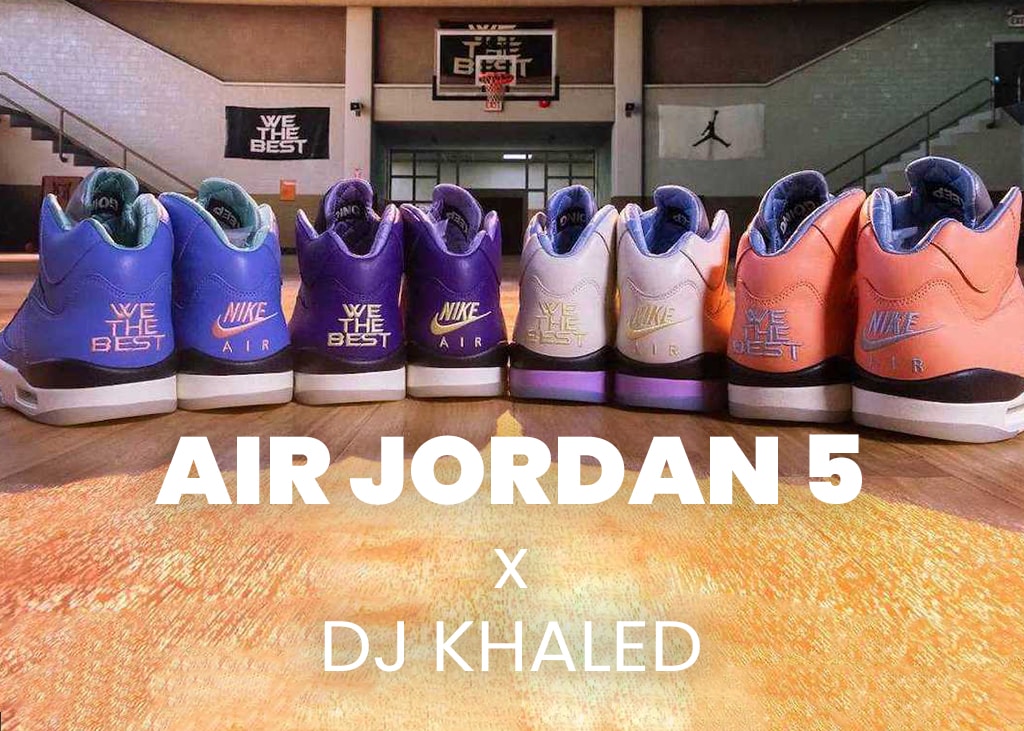 De release info van de Air Jordan 5 x DJ Khaled “We the Best” pack