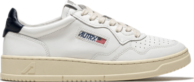 Autry Medalist Leather Low White Dark Blue (Women’s) AULW-LL12