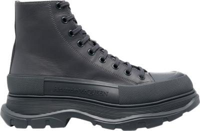 Alexander McQueen Tread Slick Boot Leather Anthracite Grey 705661WHZ62