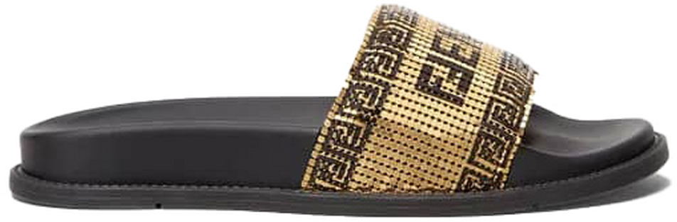 Fendi Fendace Logo Metal Mesh Sliders (W) 1006682-1A04646_2B130 ...