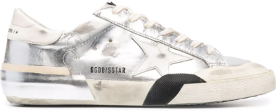 Golden Goose Super Star Metallic Finish Silver White Black GMF00107-F002089-70192