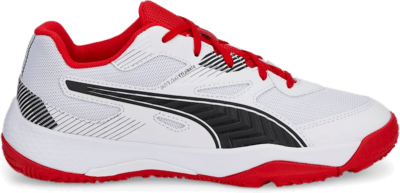 PUMA Solarflash II Indoor Sports Youth Sneakers, White/Black/High Risk Red White,Black,High Risk Red 106883_04