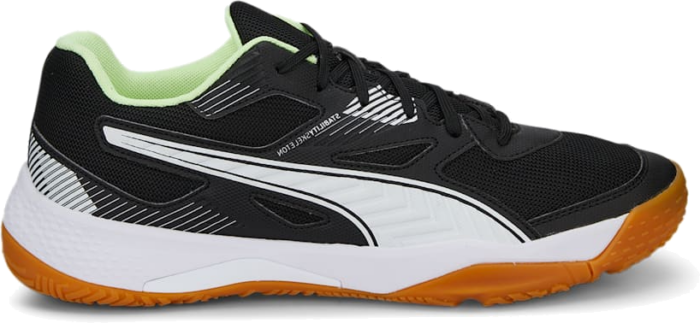 Men’s PUMA Solarflash II Indoor Sports Shoe Sneakers, Black/White/Fizzy Light 106882_01