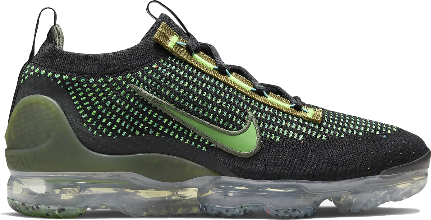 Nike Air VaporMax 2021 FK Black Chlorophyll Cargo Khaki DQ7640-001 | Zwart