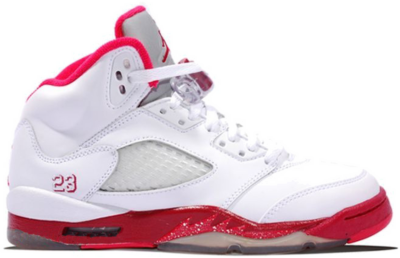 Jordan 5 Retro White Scarlet Fire (GS) 440892-101